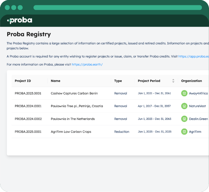 Proba Registry HP