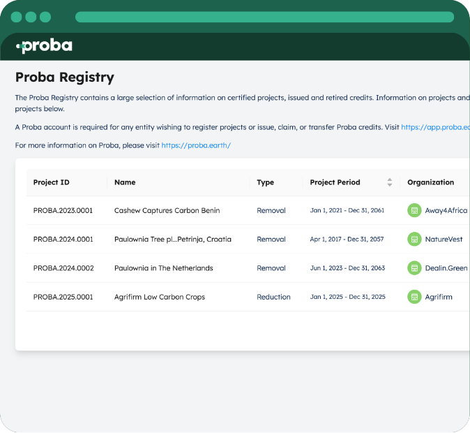 Proba Registry HP