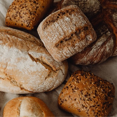 Photograph of a selection of bread Proba home page